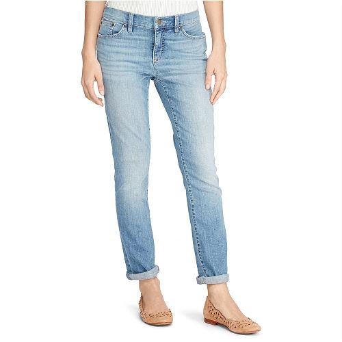Ralph Lauren Lauren Petite Premier Stretch Straight Jean Perry Wash