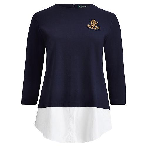 Ralph Lauren Lauren Woman Layered Bullion-crest Top