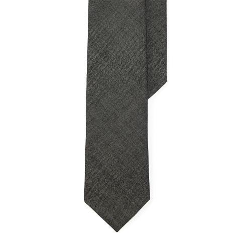 Polo Ralph Lauren Cotton Chambray Narrow Tie Grey