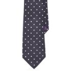 Ralph Lauren Polka-dot Silk Satin Tie Dark Navy