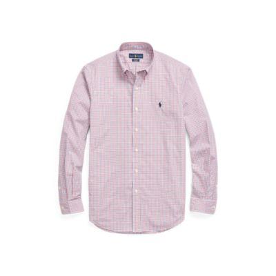 Ralph Lauren Classic Fit Plaid Cotton Shirt Red/blue Multi 1x Big