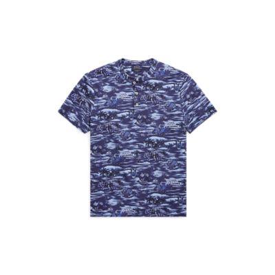 Ralph Lauren Featherweight Mesh Henley Indigo Mini Hawaiian Pt
