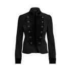 Ralph Lauren Velvet-denim Officer's Jacket Onyx Wash