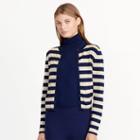 Ralph Lauren Lauren Petite Striped Metallic Cardigan Navy/gold