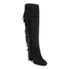 Ralph Lauren Lauren Vanida Suede Knee-high Boot Black