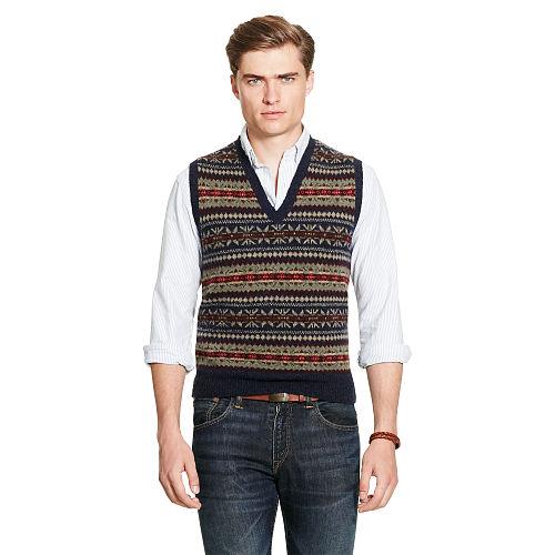 Polo Ralph Lauren Fair Isle Wool-blend Vest Blue Fairisle