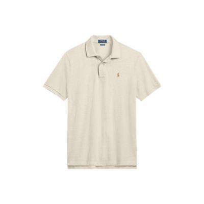 Ralph Lauren Custom Slim Fit Mesh Polo Expedition Dune Heather