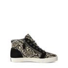 Ralph Lauren Reace Leather-suede Sneaker Black/cream/black