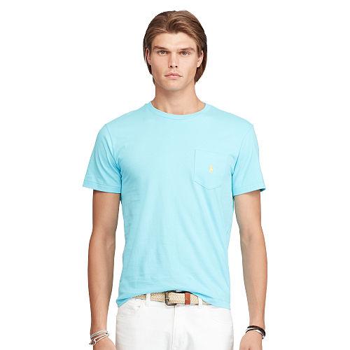 Polo Ralph Lauren Cotton Jersey Pocket T-shirt French Turquoise