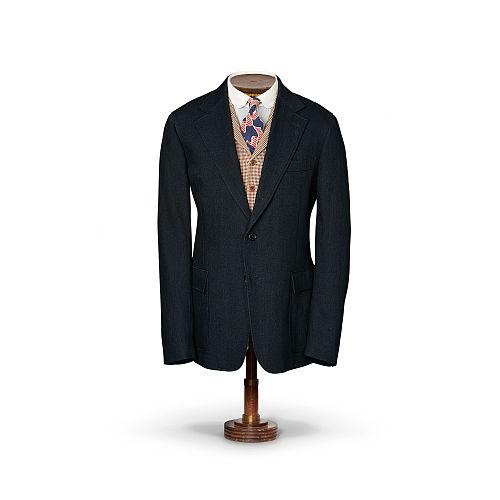 Ralph Lauren Rrl Indigo Cotton Sport Coat