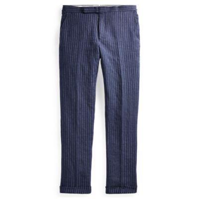 Ralph Lauren Polo Linen Suit Trouser Navy And White