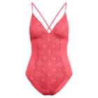 Polo Ralph Lauren Crocheted-overlay One-piece