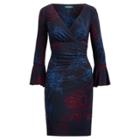Ralph Lauren Jersey Bell-sleeve Dress Navy/berry/porter Blue