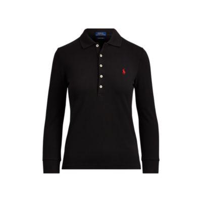 Ralph Lauren Skinny Fit Stretch Polo Shirt Black