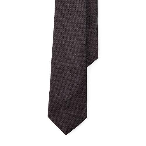 Polo Ralph Lauren Textured Silk Narrow Tie Charcoal