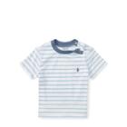 Ralph Lauren Striped Cotton Jersey T-shirt White/blueebell 18m