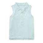 Ralph Lauren Mesh Sleeveless Polo Shirt Crystal Blue 18m