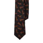 Polo Ralph Lauren Pheasant-print Wool Narrow Tie Black
