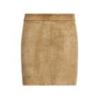 Ralph Lauren Stretch Suede Miniskirt Green