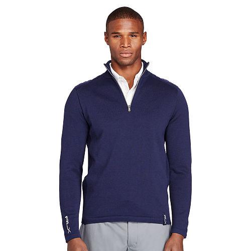 Ralph Lauren Rlx Golf Lined Cotton-blend Pullover French Navy