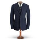 Ralph Lauren Striped Wool-blend Suit Jacket Navy Multi