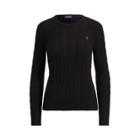 Ralph Lauren Cable-knit Crewneck Sweater Polo Black
