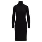 Ralph Lauren Cotton Turtleneck Dress Polo Black