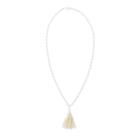 Ralph Lauren Pearl Tassel Necklace Silver/white Pearl