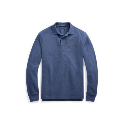 Ralph Lauren Custom Slim Long-sleeve Polo Rustic Navy Heather