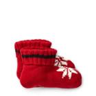 Ralph Lauren Knit Snowflake Booties Red