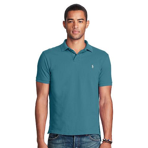 Polo Ralph Lauren Slim Fit Weathered Mesh Polo Blues