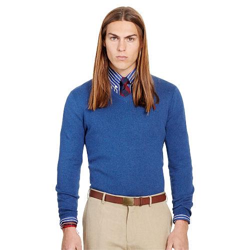 Polo Ralph Lauren Slim-fit Pima Cotton Sweater Shale Blue Heather