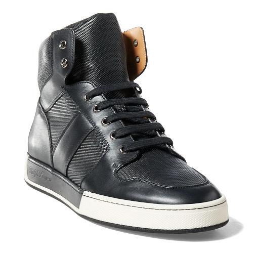 Ralph Lauren Blaise Nappa Leather Sneaker Black