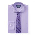 Ralph Lauren Slim Fit End-on-end Shirt 2242b Lavender/white