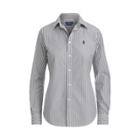 Ralph Lauren Striped Stretch Slim Fit Shirt Black Stripe