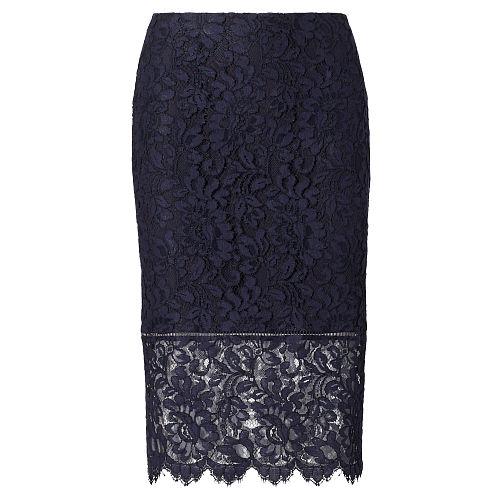 Polo Ralph Lauren Lace Pencil Skirt Admiral Navy