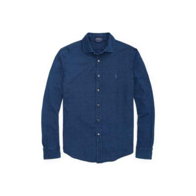 Ralph Lauren Custom Slim Fit Mesh Shirt Indigo