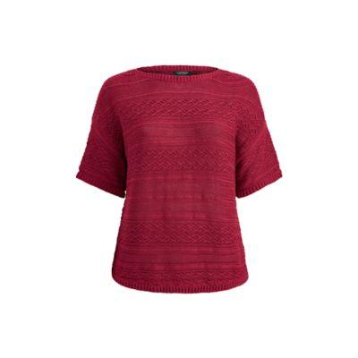 Ralph Lauren Cable-knit Raglan Sweater Carmine Red