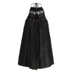 Ralph Lauren Crocheted Halter Cover-up Black