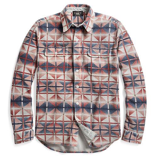 Ralph Lauren Rrl Printed Cotton Terry Workshirt