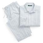 Ralph Lauren Lauren Striped Cotton Capri Sleep Set