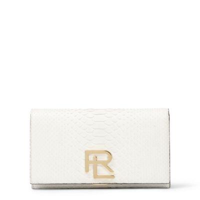 Ralph Lauren Python Rl Clutch Bone