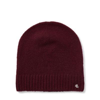 Ralph Lauren Lrl Monogram Beanie Wine