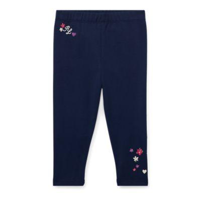 Ralph Lauren Floral-embroidered Legging French Navy 12m
