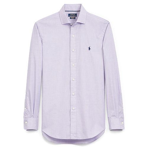 Polo Ralph Lauren Standard Fit Cotton Shirt Lavender/white