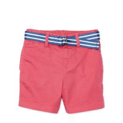 Ralph Lauren Belted Stretch Cotton Short Red Coral 6m