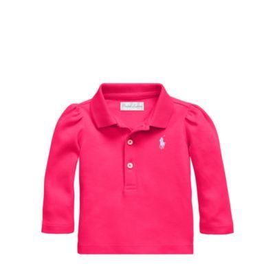 Ralph Lauren Cotton Long-sleeve Polo Shirt Pink 6m