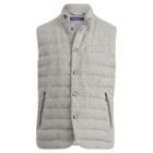 Ralph Lauren Quilted Wool-blend Down Vest Light Grey Multi
