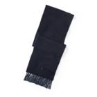 Ralph Lauren Reversible Merino Wool Scarf Htr Nvy/rstc Nvy Hthr