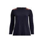 Ralph Lauren Ribbed Stretch Cotton T-shirt Rl Navy